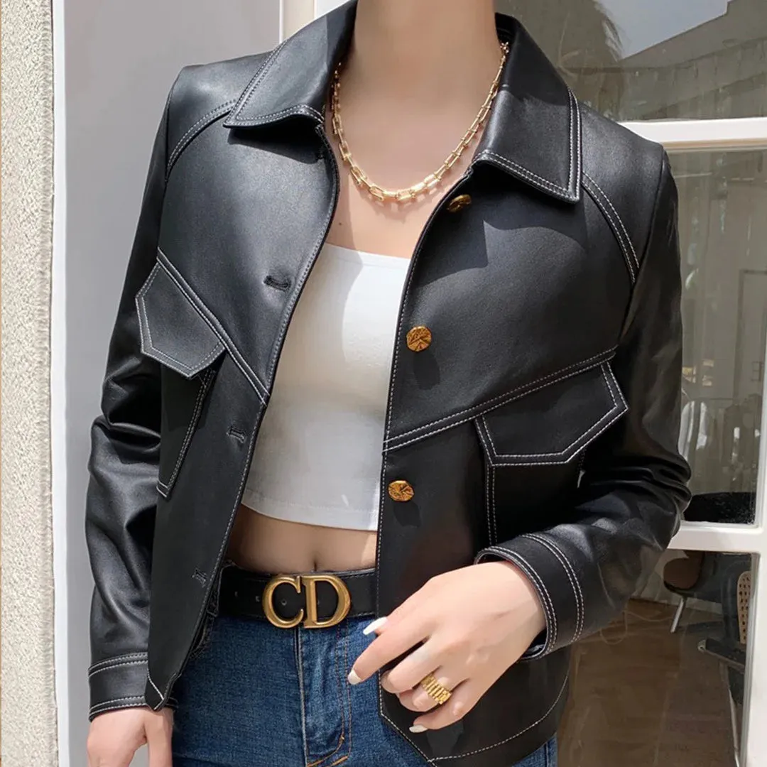 Olivia Vegan Leather Jacket