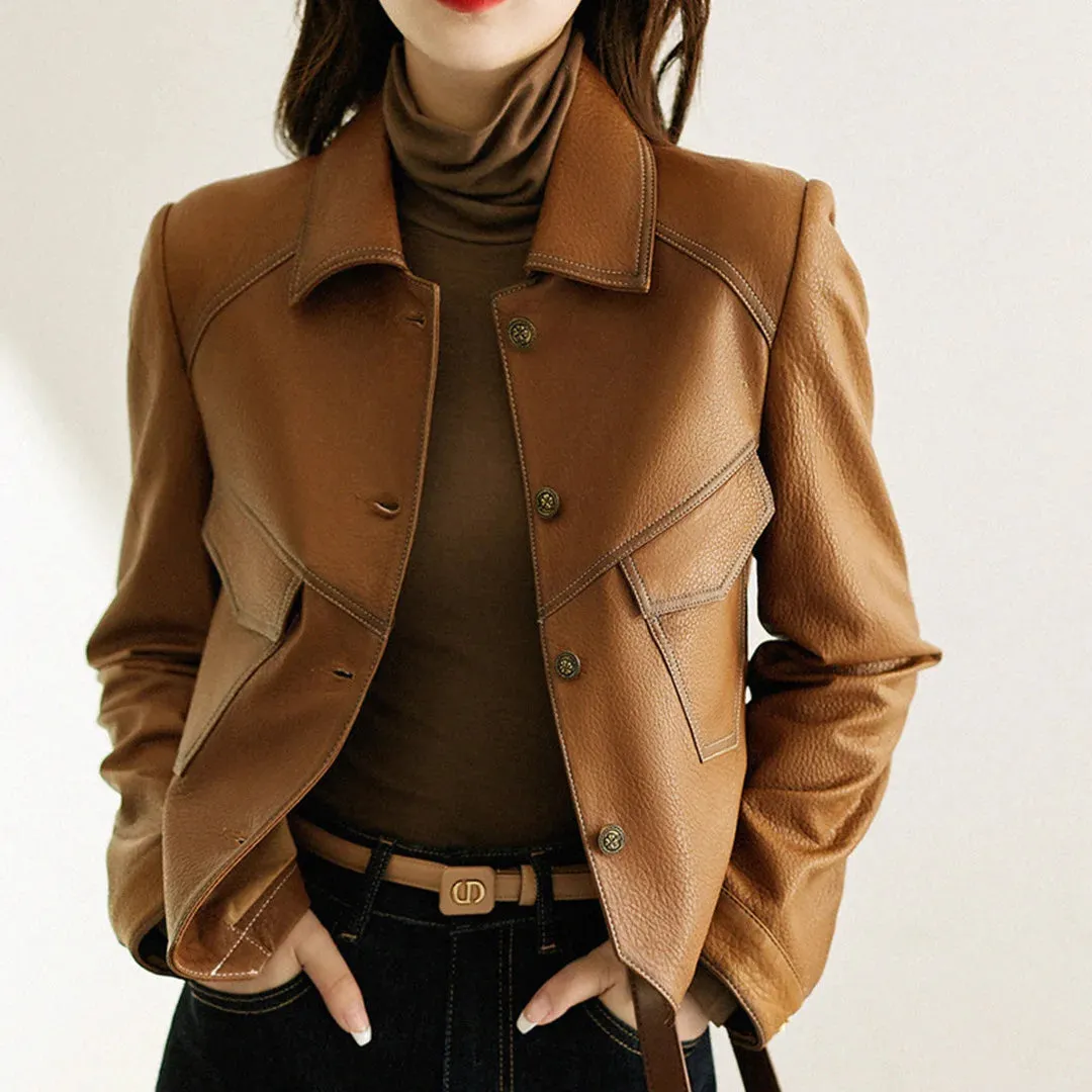 Olivia Vegan Leather Jacket