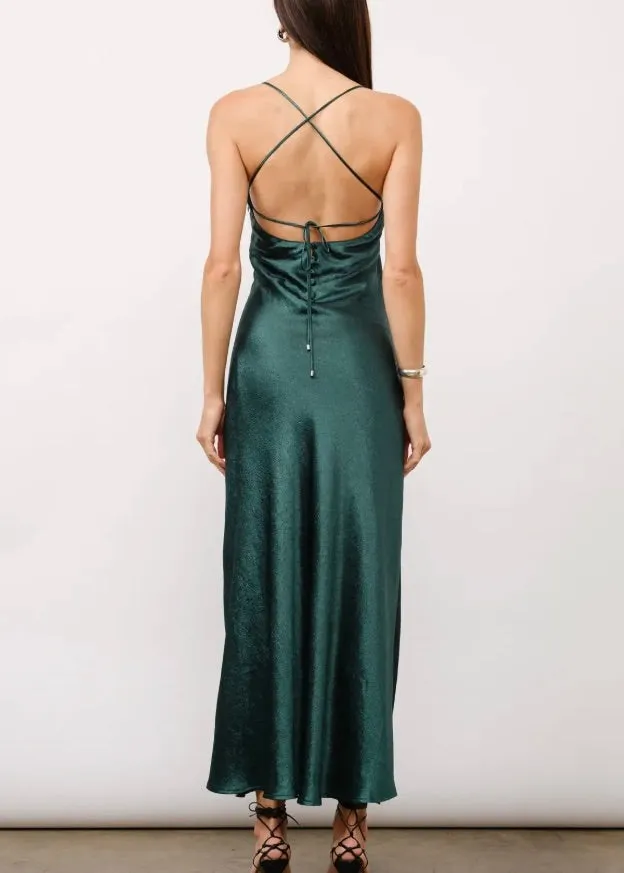Paula Bias Satin Slip Dress