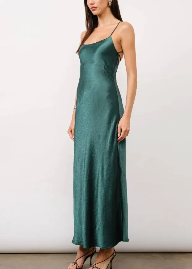 Paula Bias Satin Slip Dress