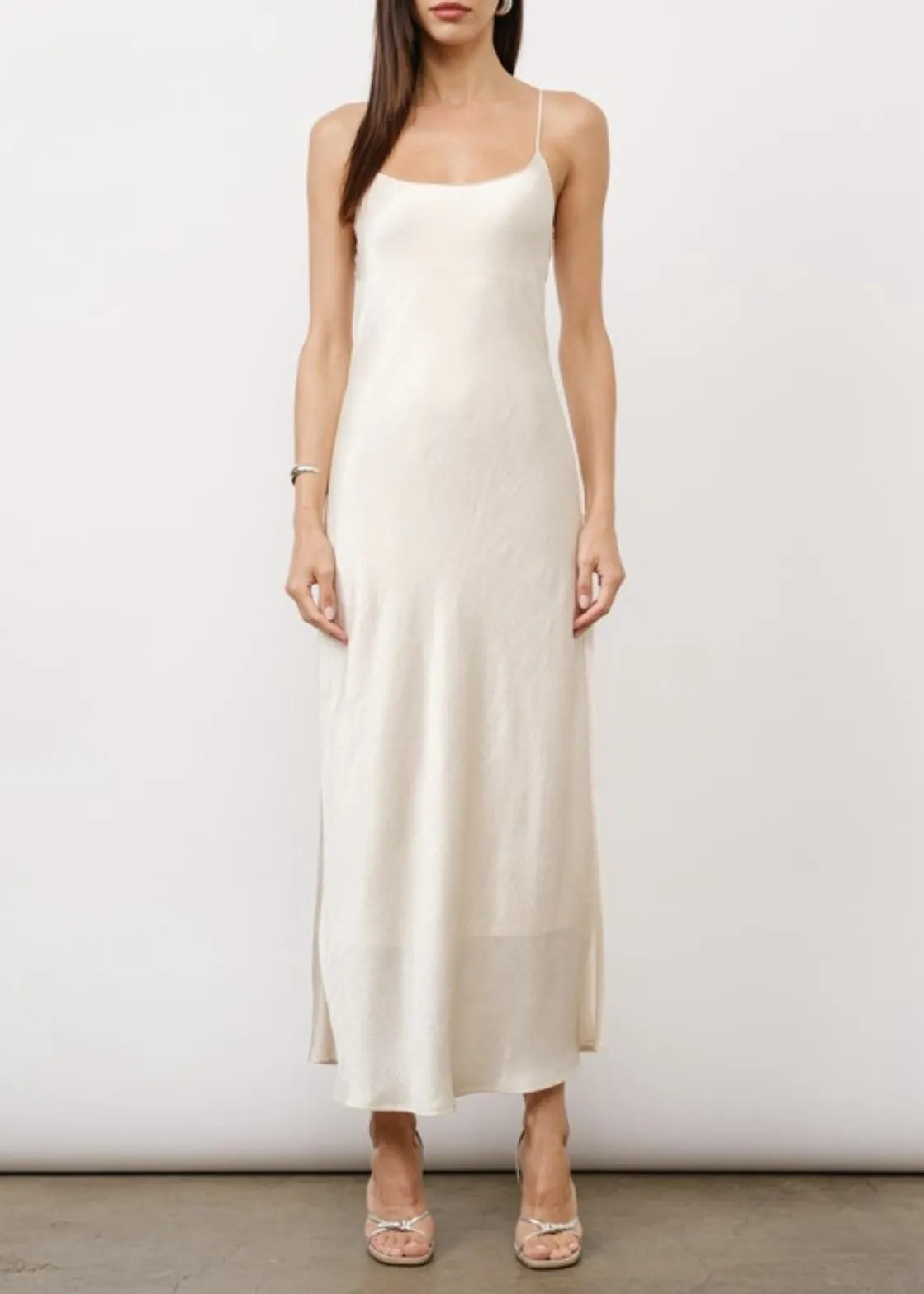 Paula Bias Satin Slip Dress