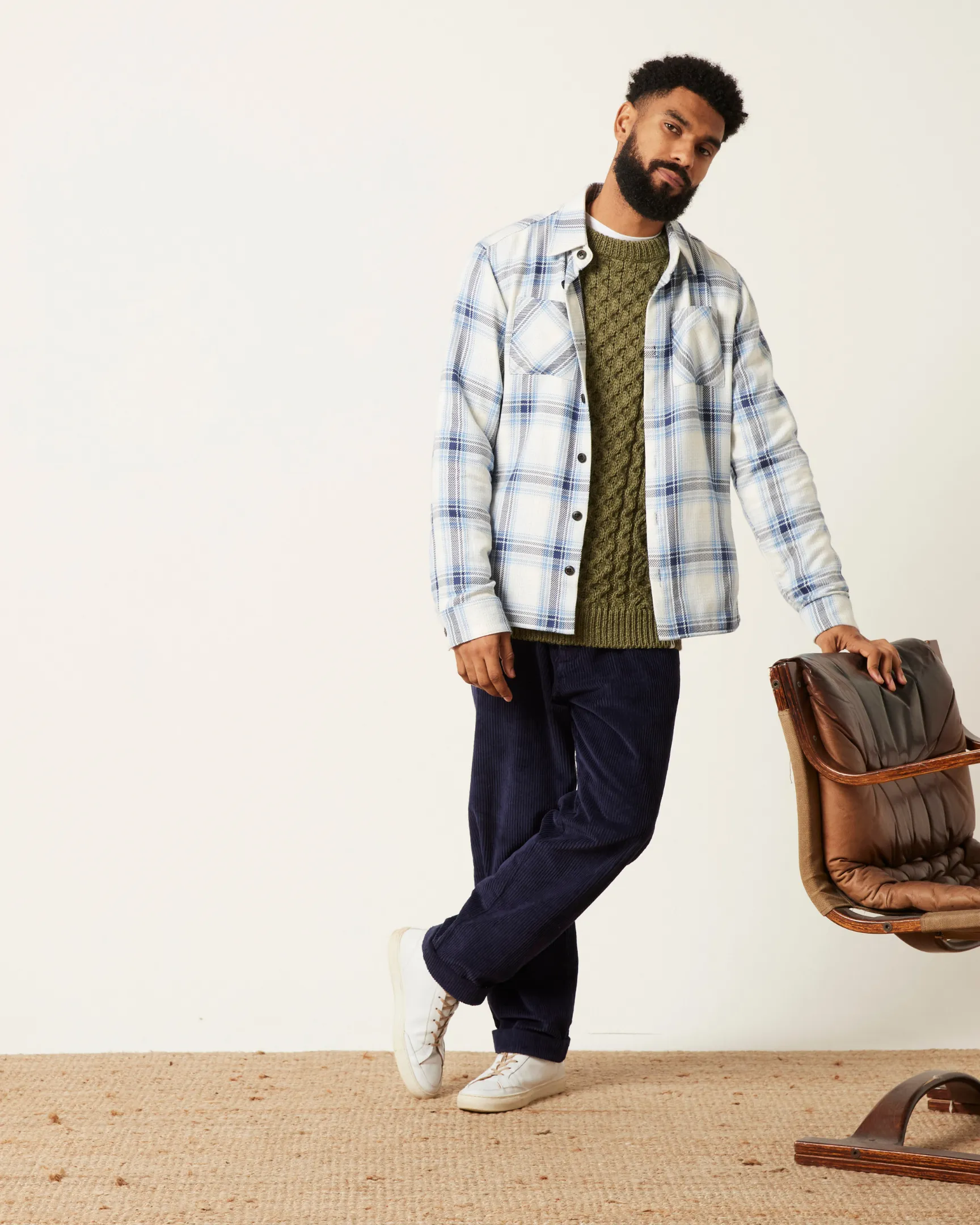Peregrine Jacket Blunt Overshirt Blue Check