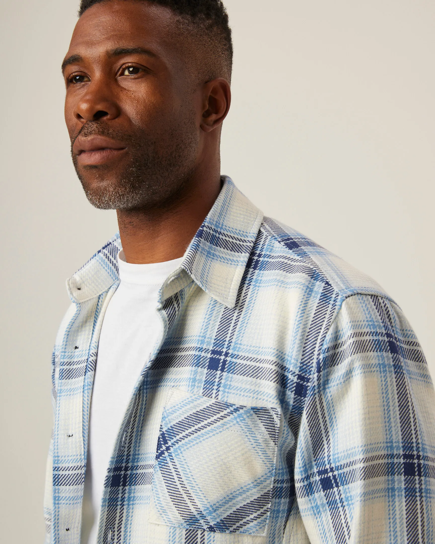Peregrine Jacket Blunt Overshirt Blue Check