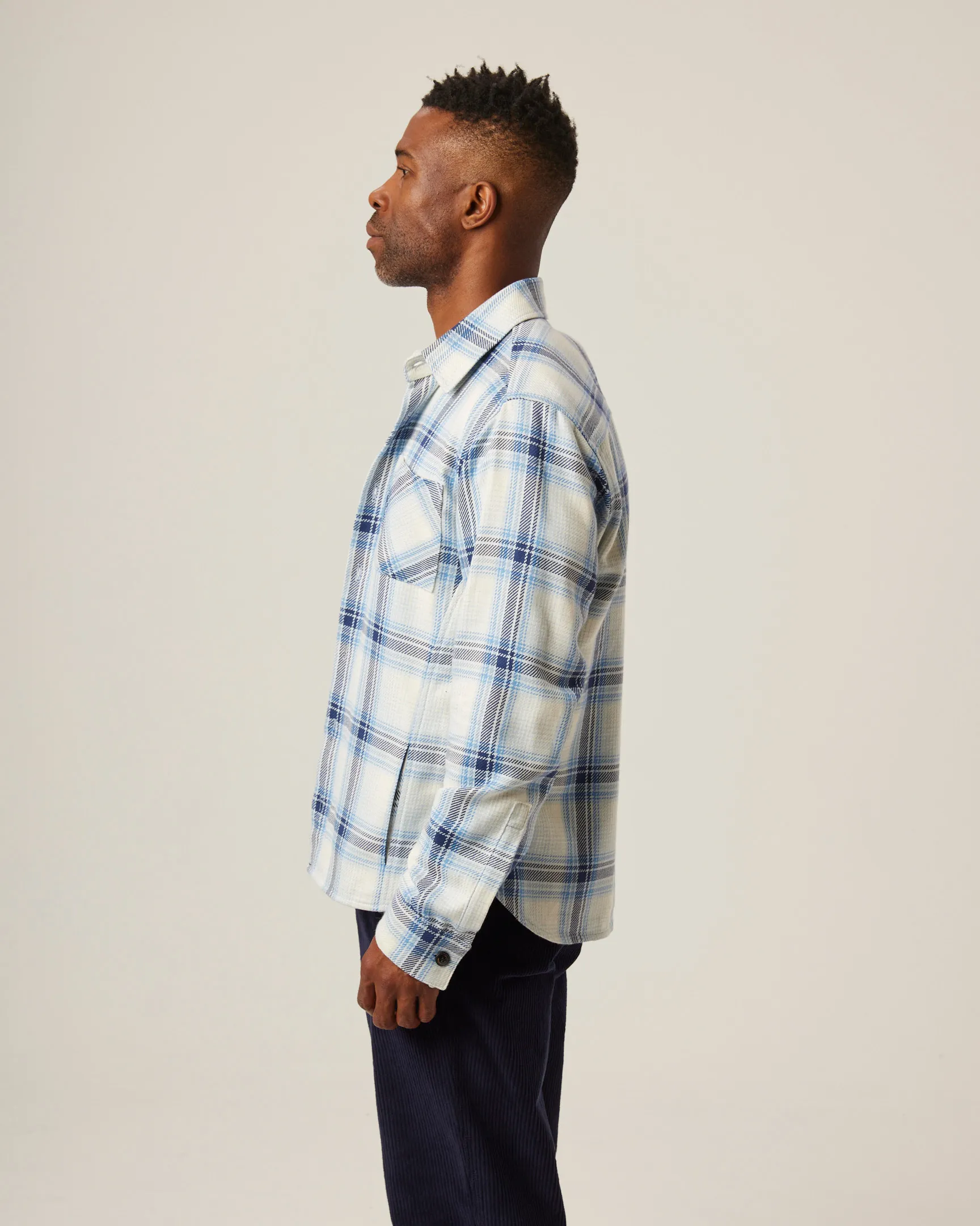 Peregrine Jacket Blunt Overshirt Blue Check