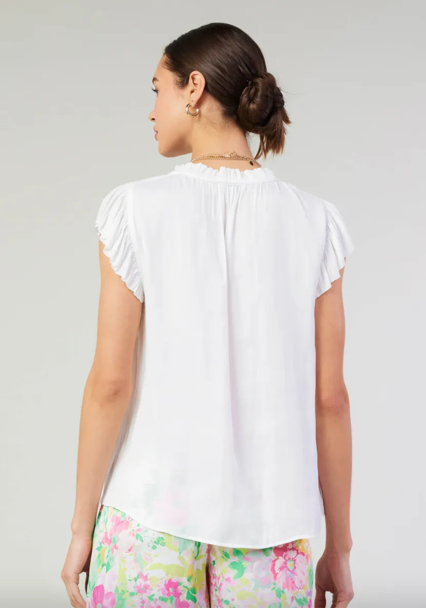 PLEATED SSLVBLOUSE