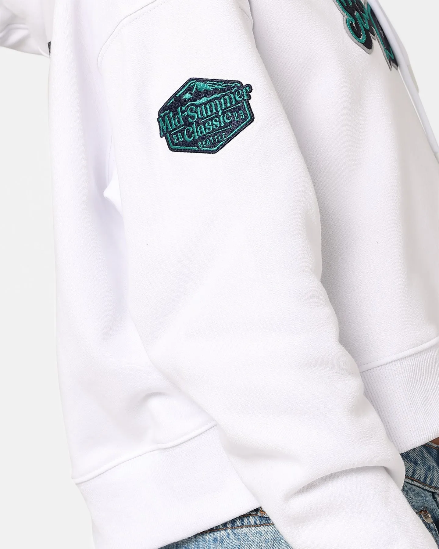Pro Standard Women's MLB All Stars Cropped Hoodie White