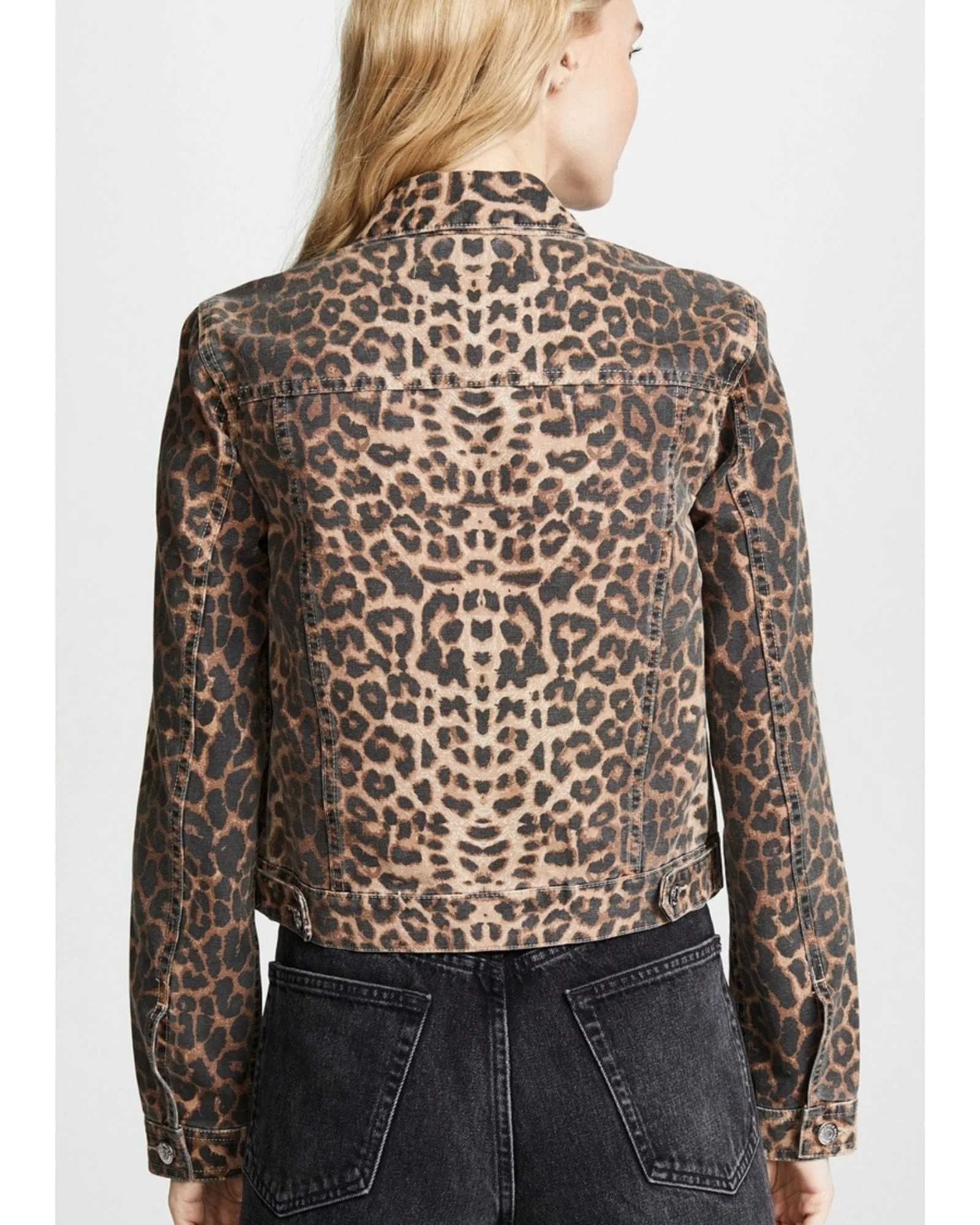 "Cara" Cropped Leopard Print Jacket