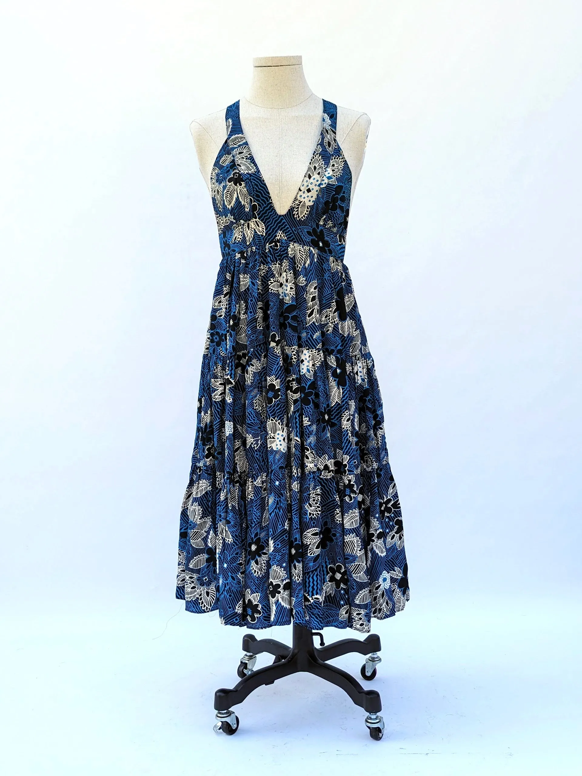 Rare 70s Ossie Clark for Radley, Celia Birtwell Print Summer Dress