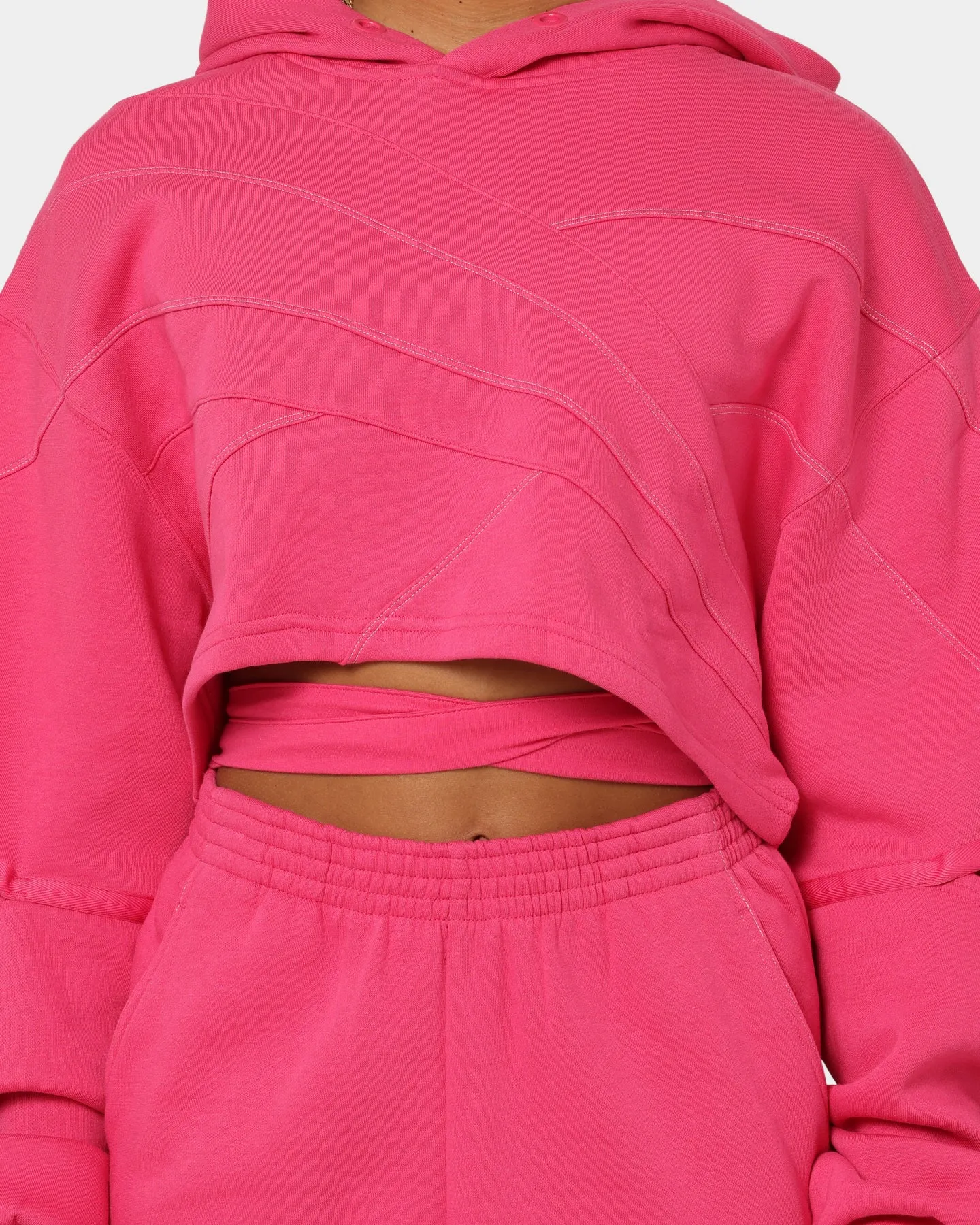 Reebok Women's Cardi B X Reebok Knit Sweatshirt Pink Fusion