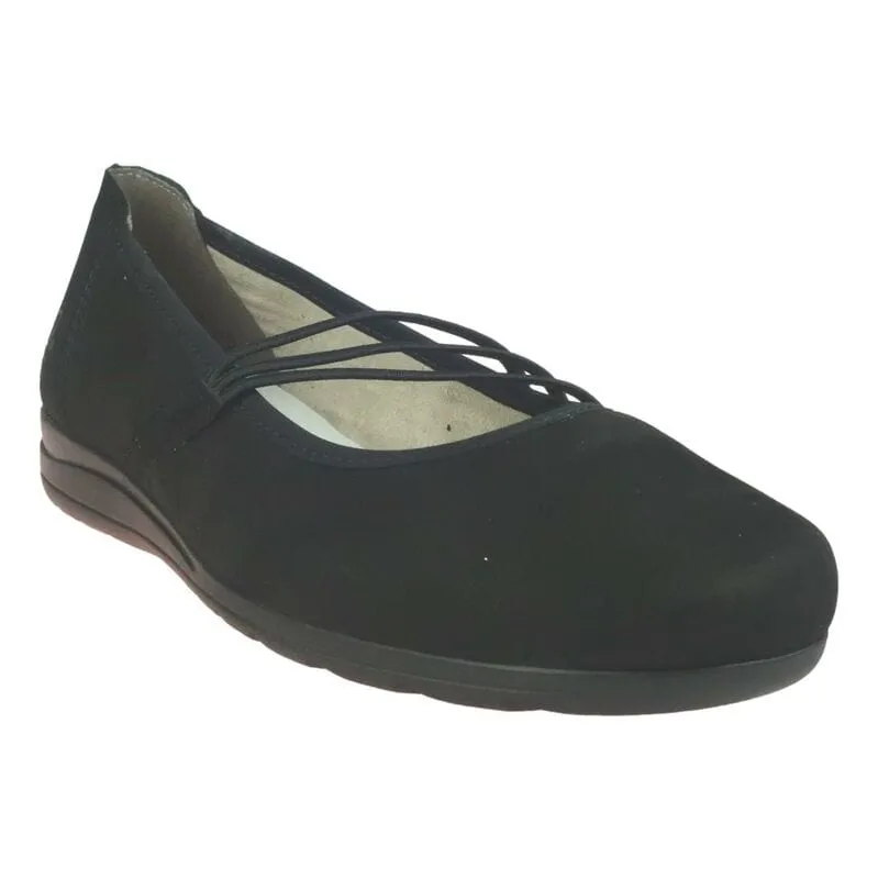 Rieker Women's Slip On Mary Janes- Black