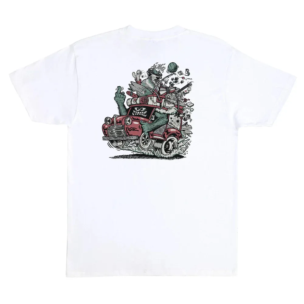 SANTA CRUZ Johnson Beast Wagon Stripes Mens Graphic T-Shirt