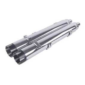 Sharkroad Chrome 4" Slip On Mufflers Exhaust for Indian Touring 2014-2023 Chief