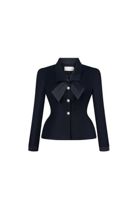 Sheila Peplum Square Shoulder Polycotton Jacket