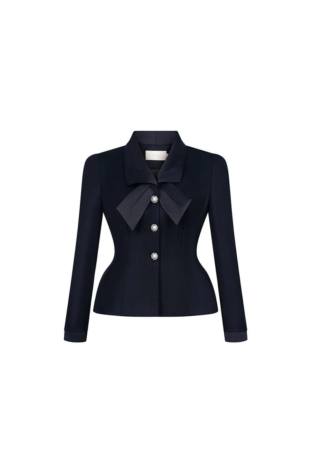 Sheila Peplum Square Shoulder Polycotton Jacket