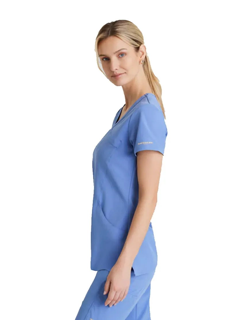 SKECHERS™ by Barco Reliance 3-Pocket Crossover V-Neck Scrub Top