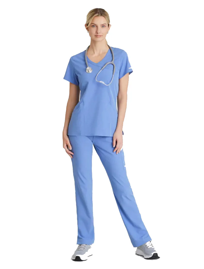SKECHERS™ by Barco Reliance 3-Pocket Crossover V-Neck Scrub Top