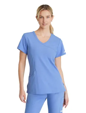 SKECHERS™ by Barco Reliance 3-Pocket Crossover V-Neck Scrub Top