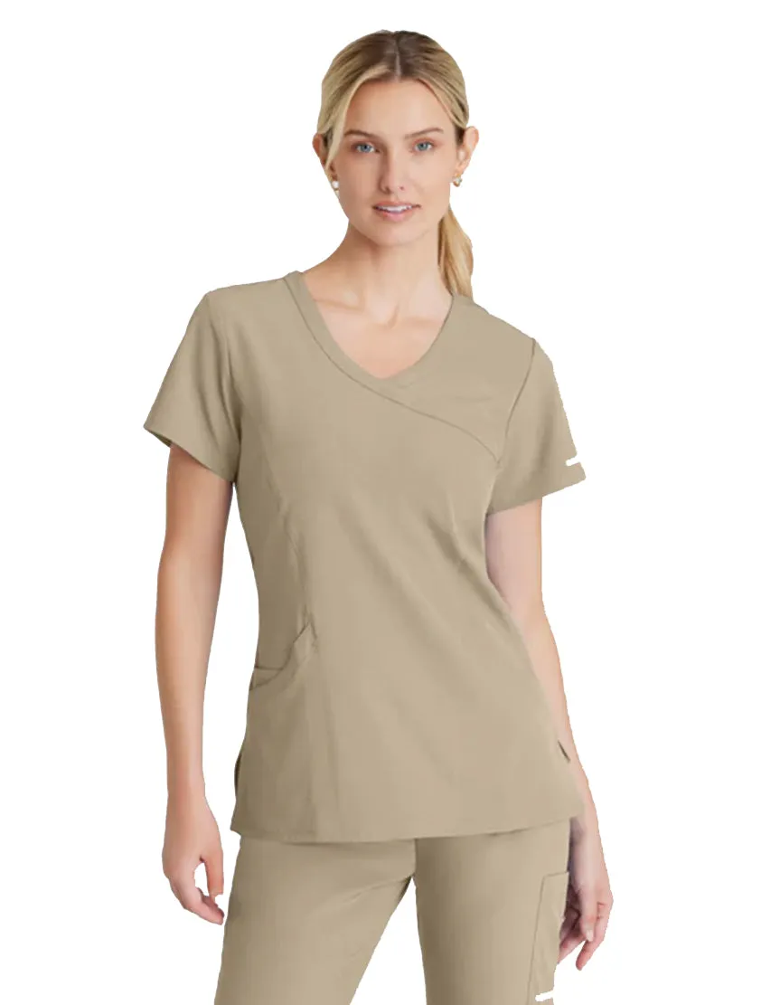 SKECHERS™ by Barco Reliance 3-Pocket Crossover V-Neck Scrub Top