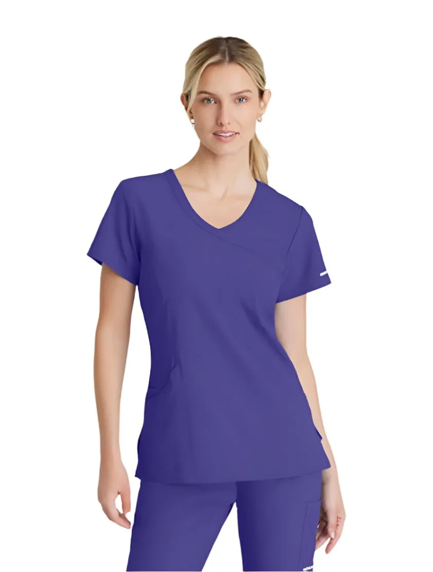 SKECHERS™ by Barco Reliance 3-Pocket Crossover V-Neck Scrub Top