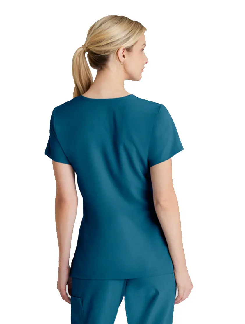SKECHERS™ by Barco Reliance 3-Pocket Crossover V-Neck Scrub Top