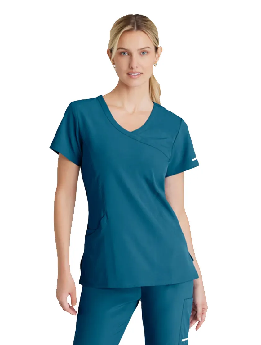 SKECHERS™ by Barco Reliance 3-Pocket Crossover V-Neck Scrub Top