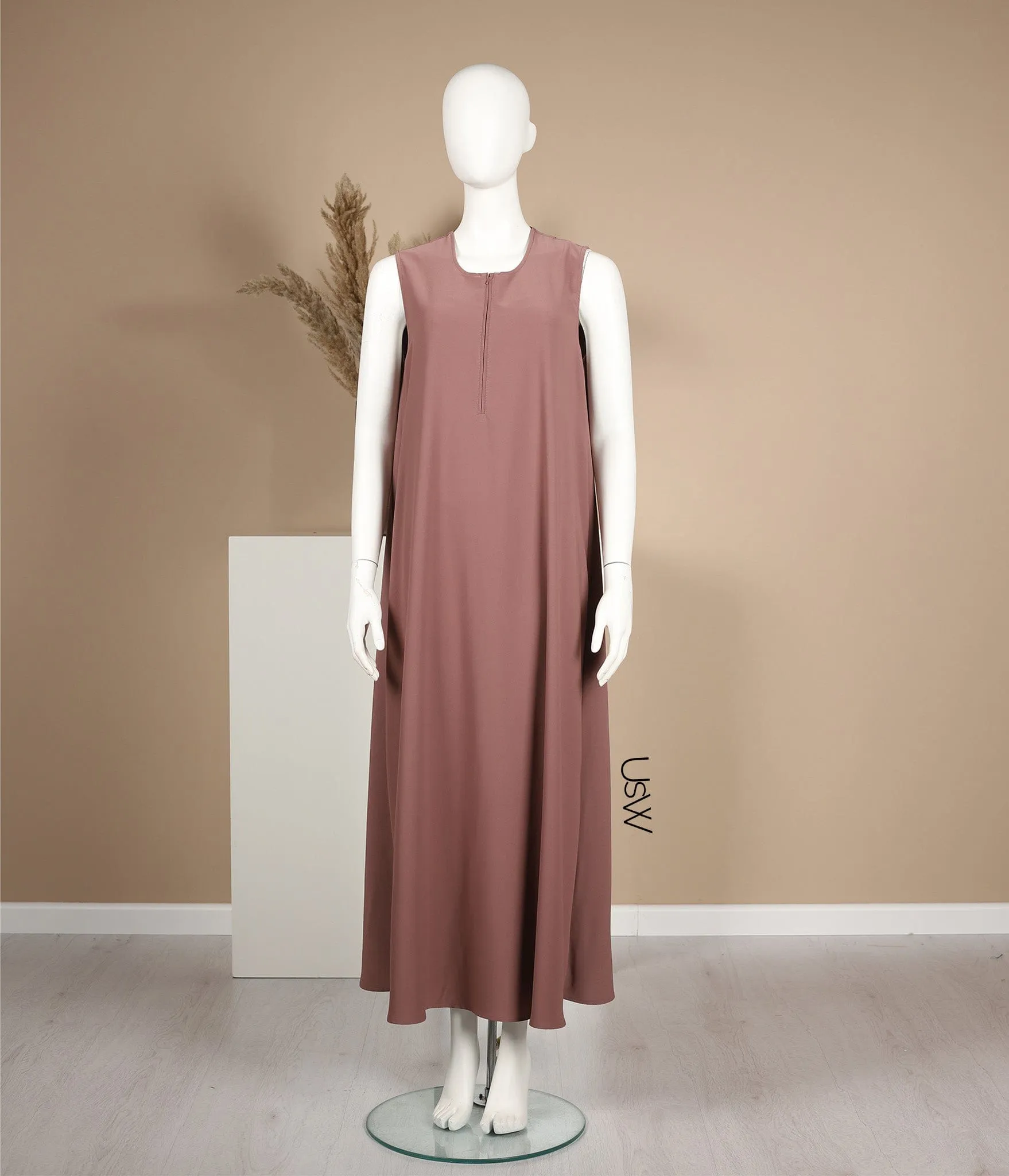 Slip Dress Pearl Stretch - Mink