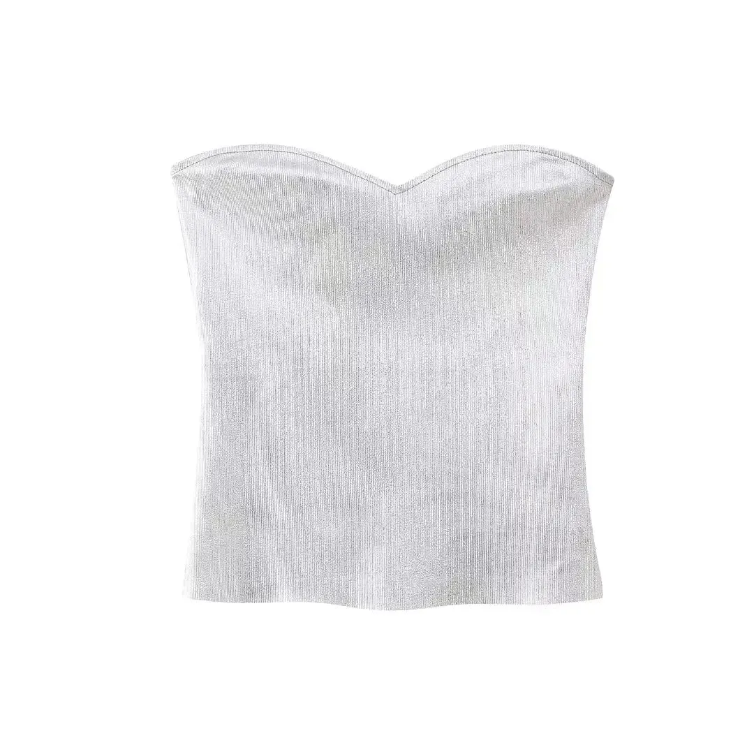 Sunny Metallic Tube Top