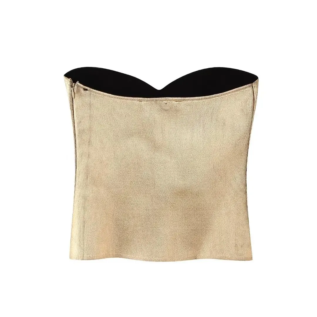 Sunny Metallic Tube Top