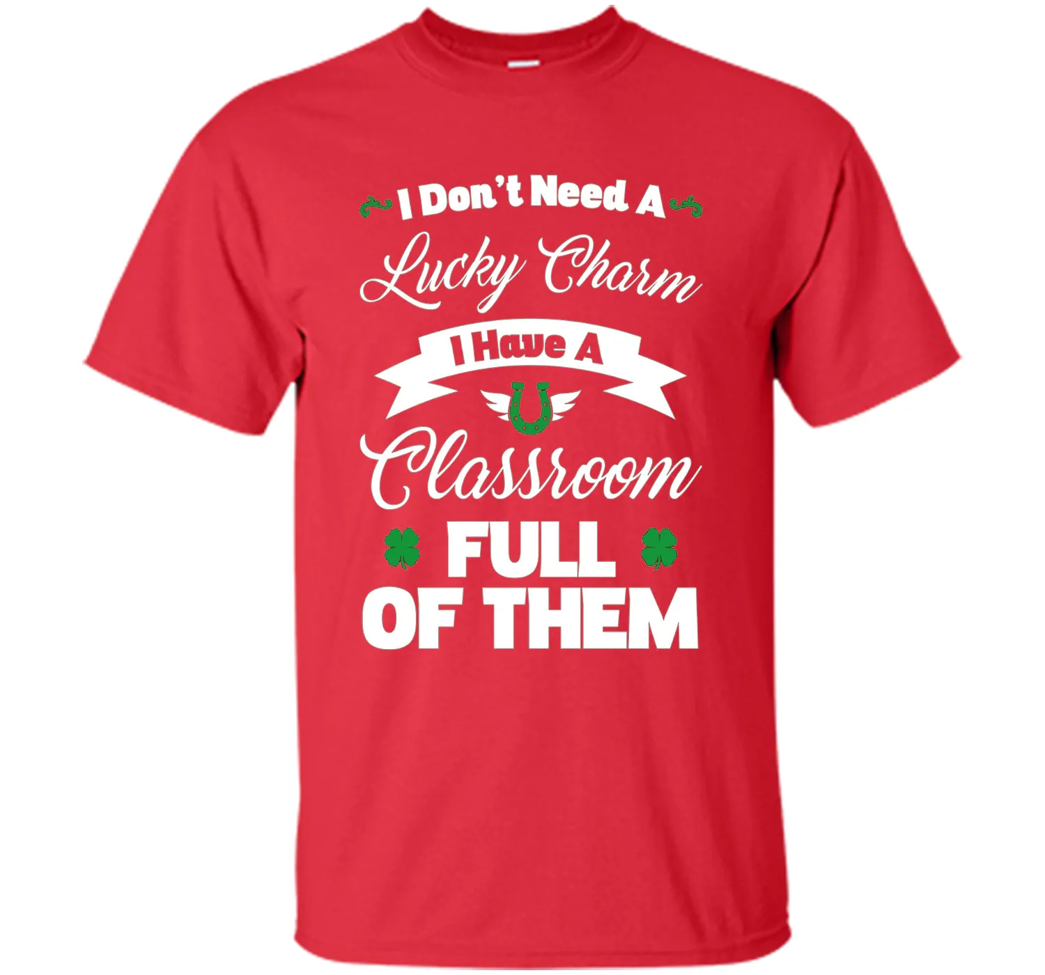 Teacher St Patrick's Day T-Shirt Funny Lucky Shamrock Gift