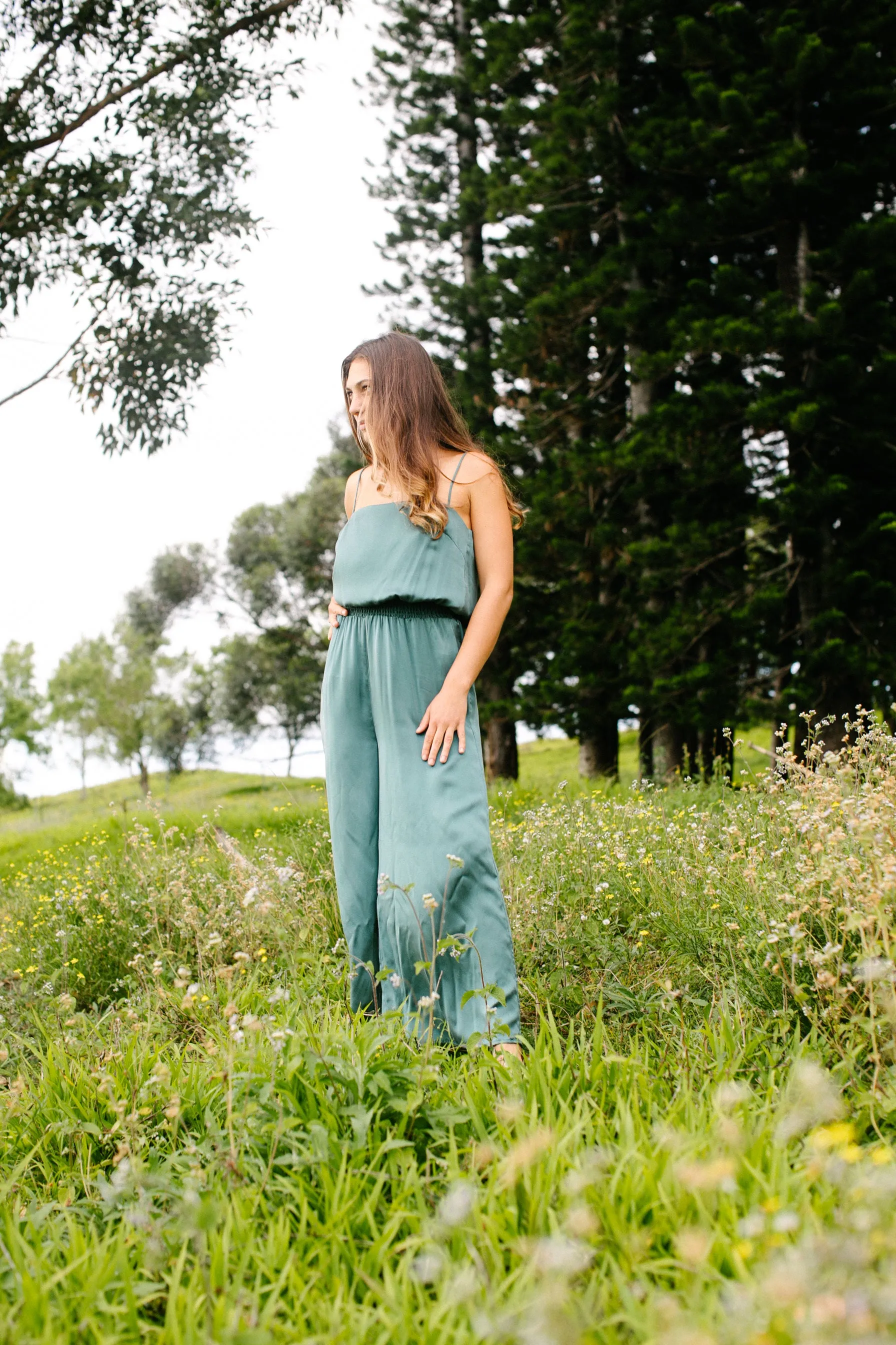 The Green Flowered Milkweed Jumpsuit