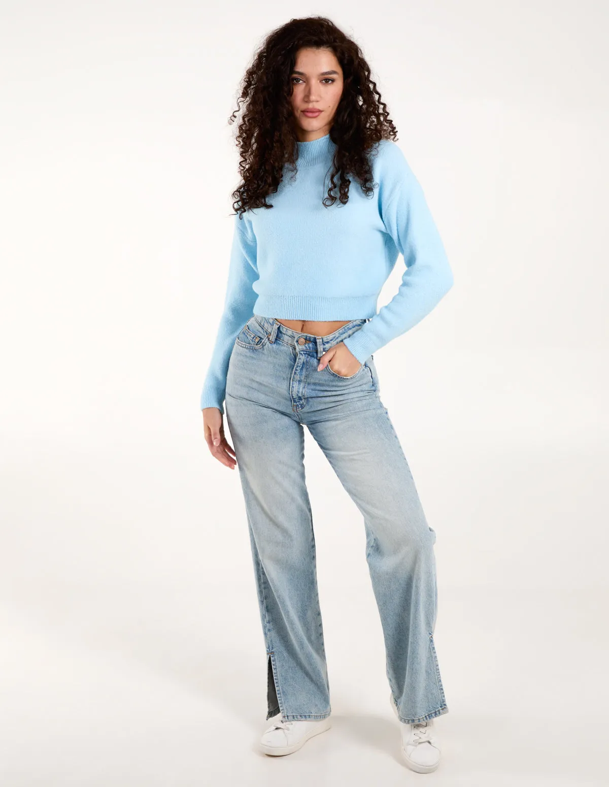 Turtle Neck Cropped Jumper