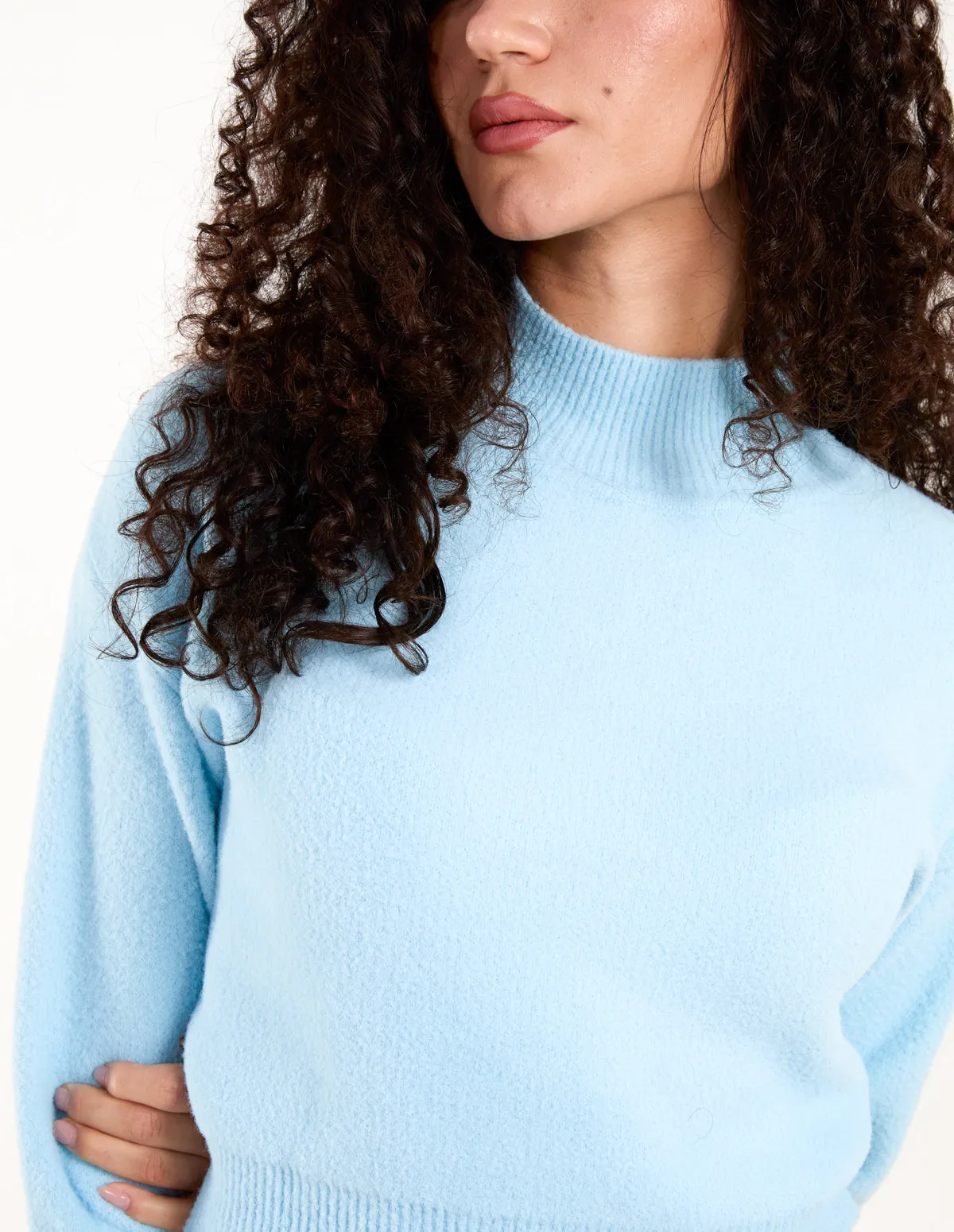 Turtle Neck Cropped Jumper