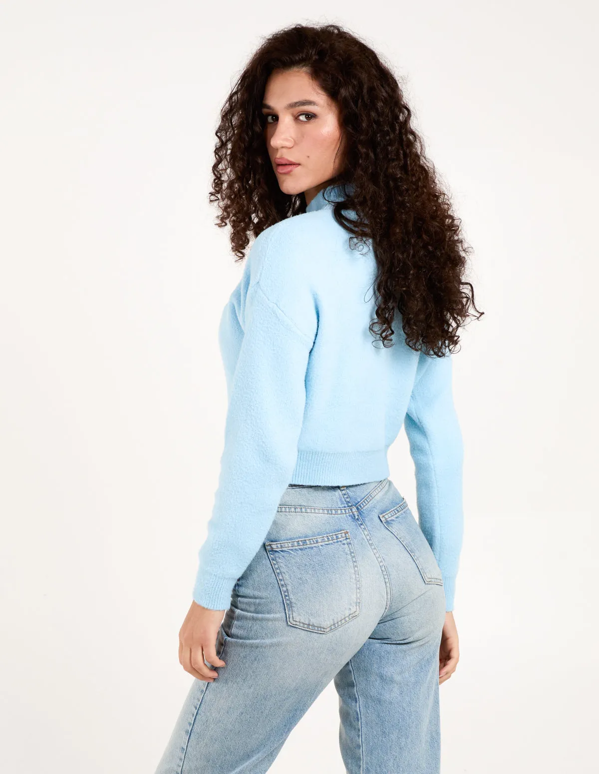 Turtle Neck Cropped Jumper