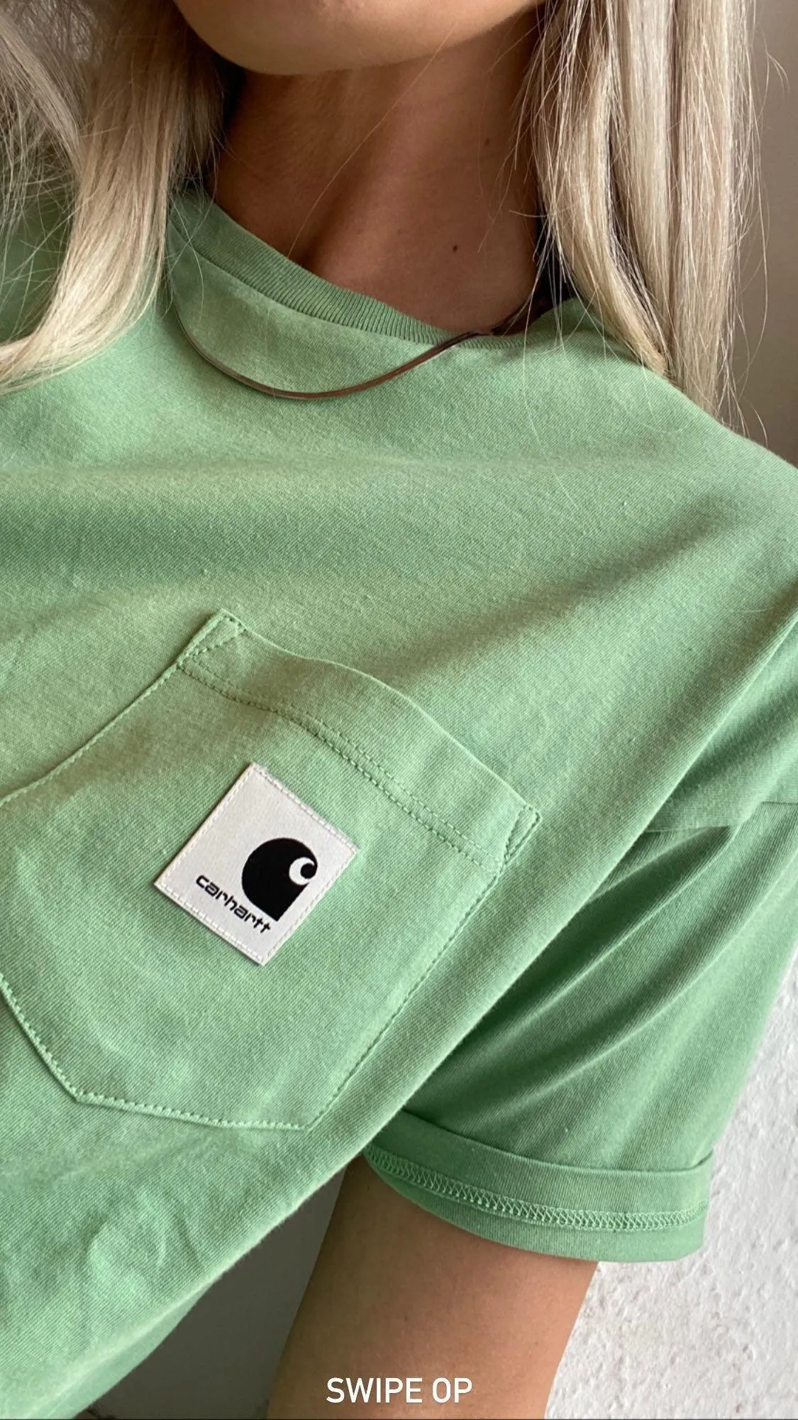 W' S/S Pocket T-Shirt - Mineral Green