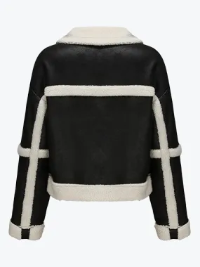 Warm Moto Biker Shearling Jacket