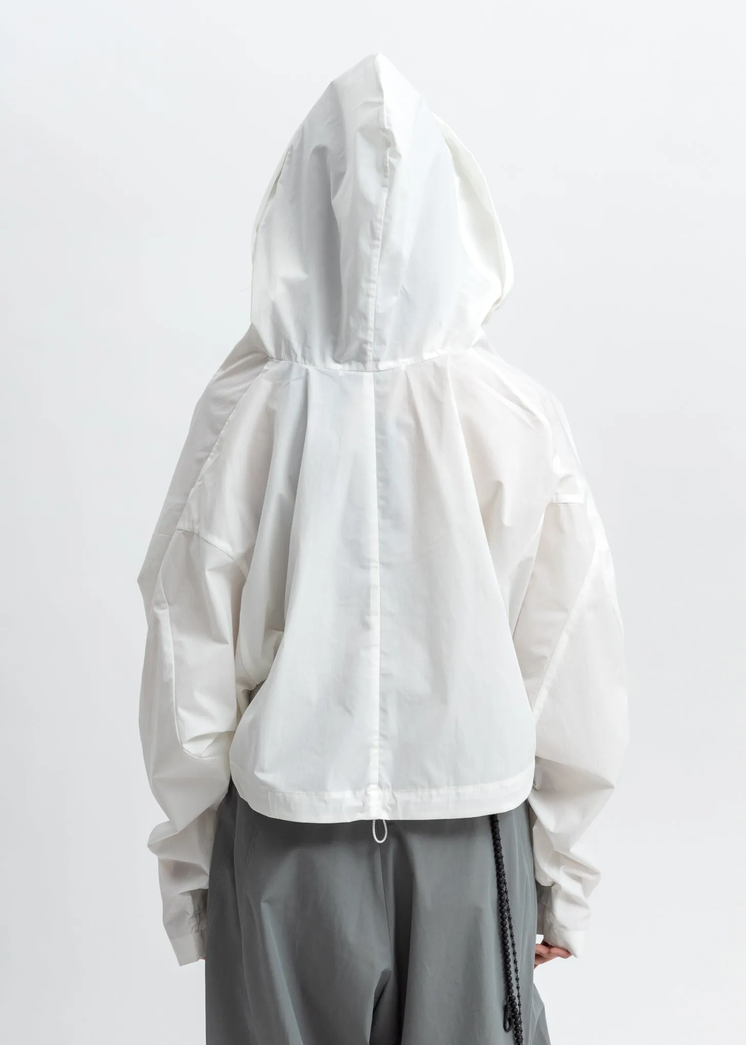 White Cropped Blouson