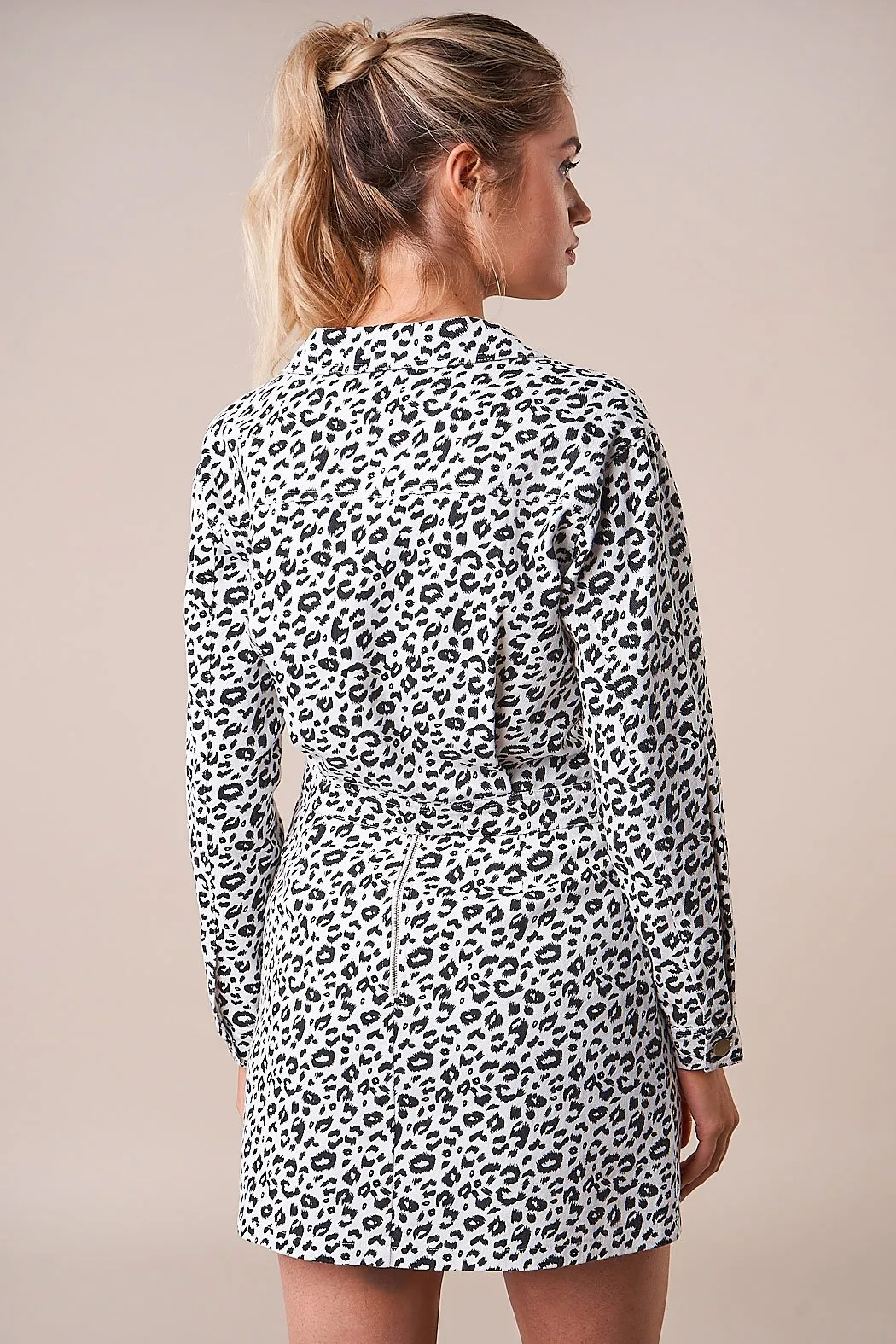 Wildest Dreams Cropped Leopard Denim Jacket