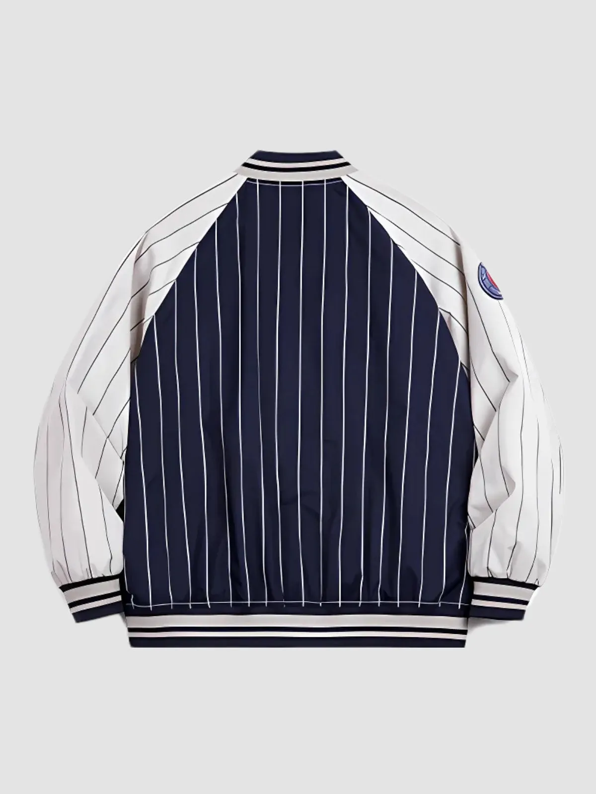 WLS Retro American Striped Baseball Jacket