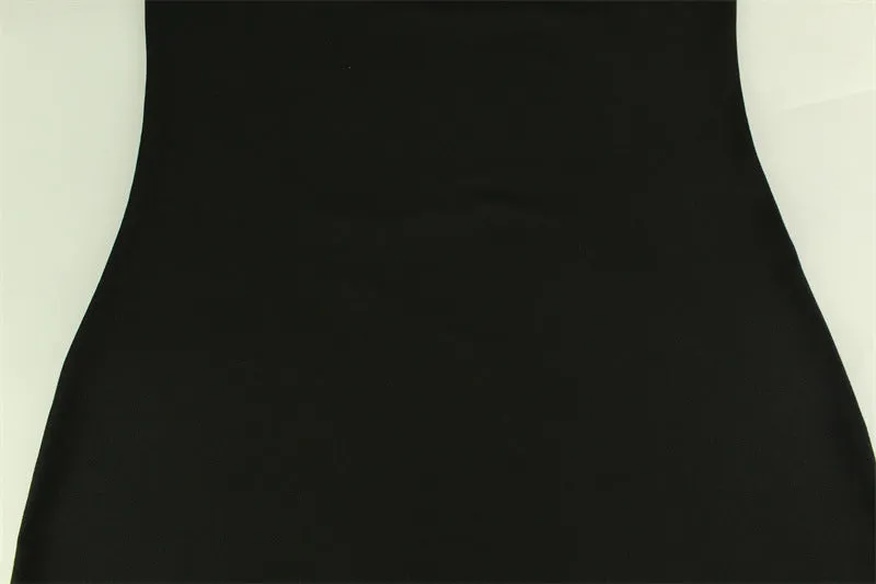 Women Backless Solid Color Tight Sheath Dress
