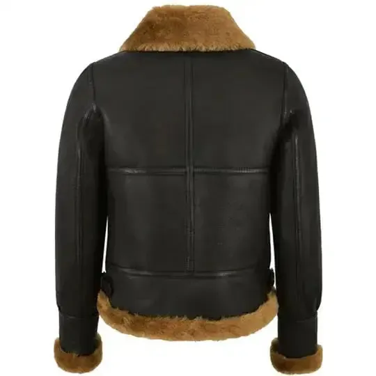 Women's B3 RAF Aviator Flying Shearling Bomber Jacket