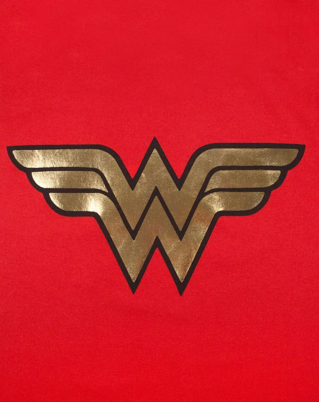 Wonder Woman Foil Women's Red Cotton Ladies T-Shirt DC Superhero Tee