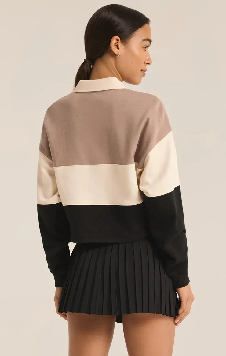 ZSU Player Collared Color-block Shirt